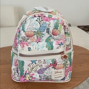 Loungefly Disney Underwater Adventure Backpack - Pink, Blue, Green